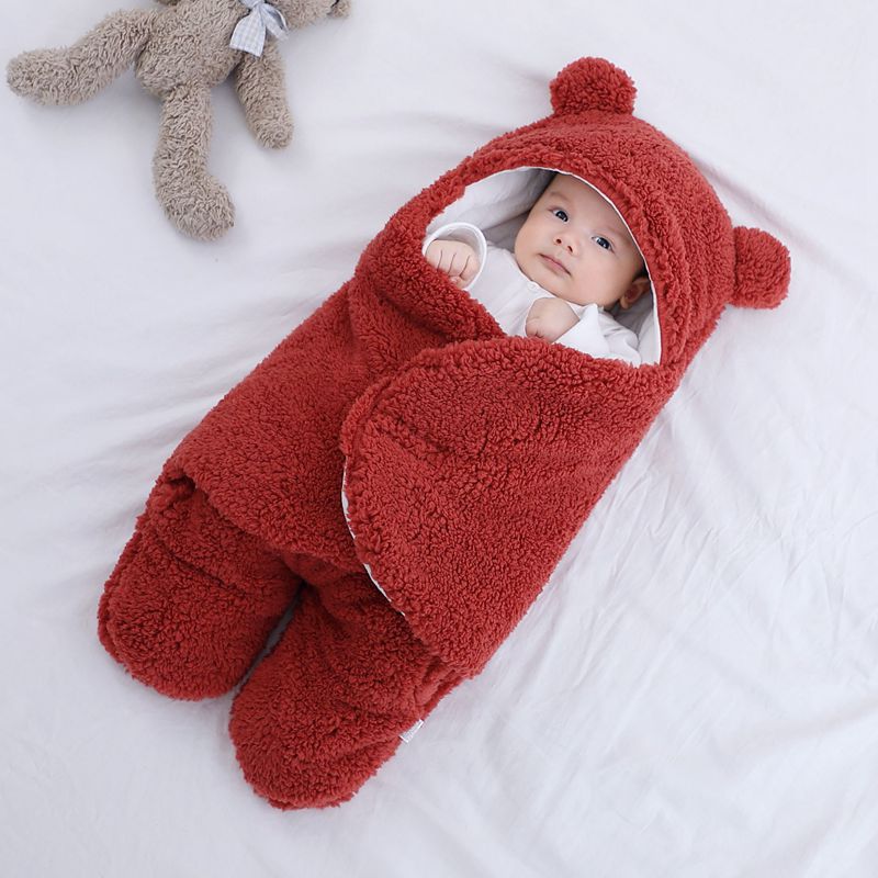 Zachte katoenen babywikkeldoek met schattig design, ademend en comfortabel, ideaal voor pasgeborenen en jonge baby's.