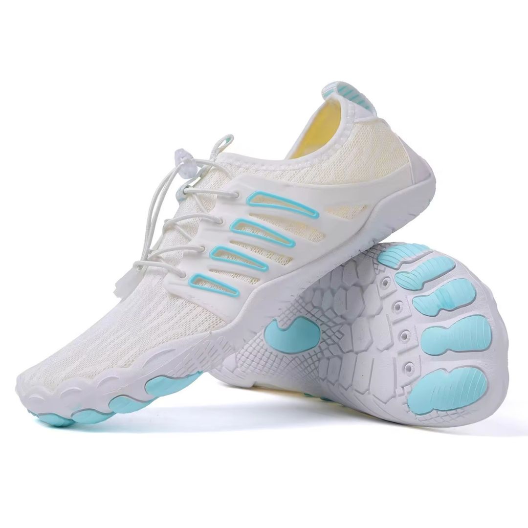 "Zwarte orthopedische barefoot schoenen voor dames, lichtgewicht en ademend, ideaal voor comfort en natuurlijke beweging."